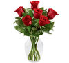 6 Roses- Vase Included