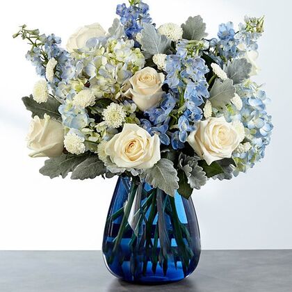 FTD Faithful Guardian Bouquet - Blue & White