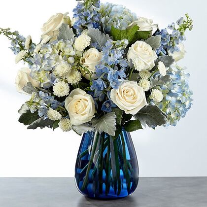 FTD Faithful Guardian Bouquet - Blue & White