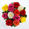 12 Mix Color Roses Bouquet