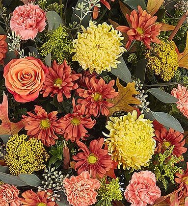 Orange & Yellow Funeral Standing Spray