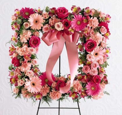 Square Shaped Funaral Wreath