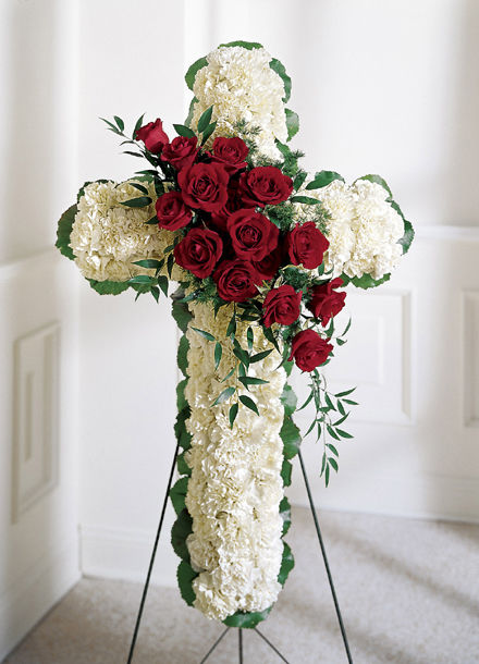 Floral Funeral Cross a2045 | Flower Delivery | Flower Shop