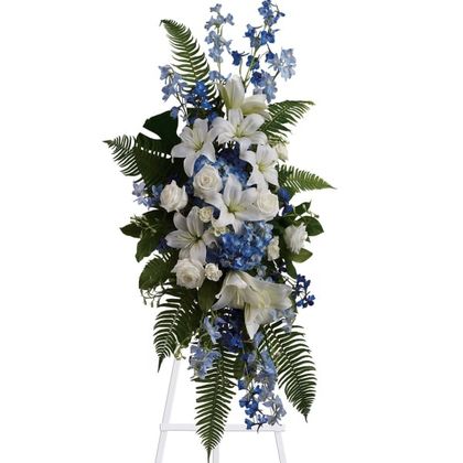 Accents of Blue Standing Spray