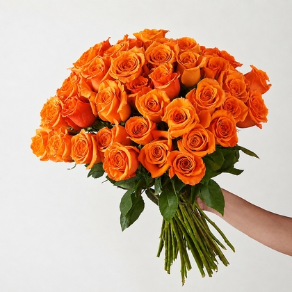 50 Orange Roses Bouquet