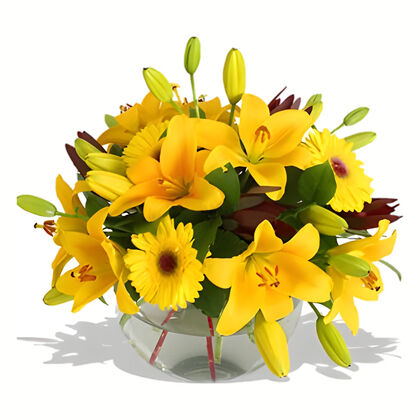 Golden Lily and Gerbera