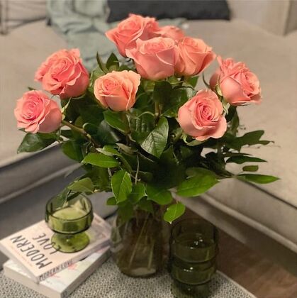 Pink Roses in a Vase