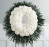 Pure White Funeral Wreath a2456