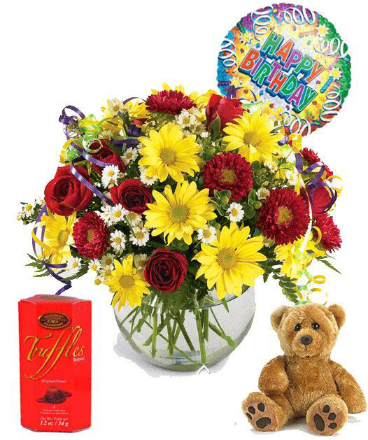 Birthday Flower and Chocolate Gift Package a2577 | Flower Delivery