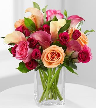 Colors of Love Rose & Calla Lily Bouquet
