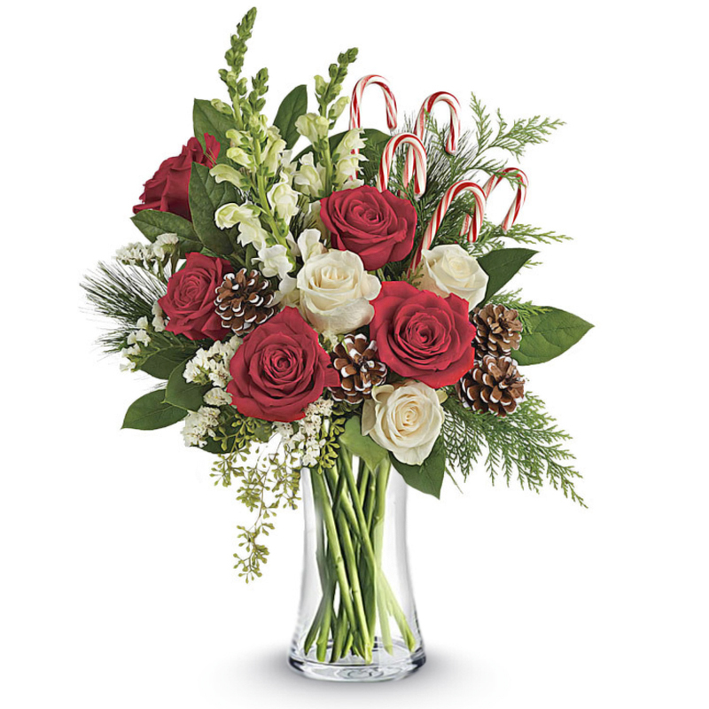 Teleflora's Festive Pines Bouquet a3376 Flower Delivery Flower Shop