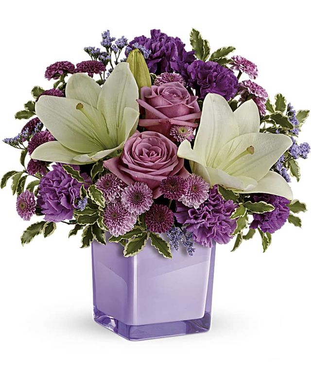 Teleflora's Pleasing Purple Bouquet a3396 Flower Delivery Flower Shop