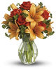 5 Roses With 3 Lilies
