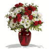 With 3 spray roses.