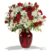 With 5 spray roses.