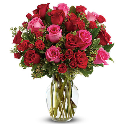True Romance Bouquet with Red Roses
