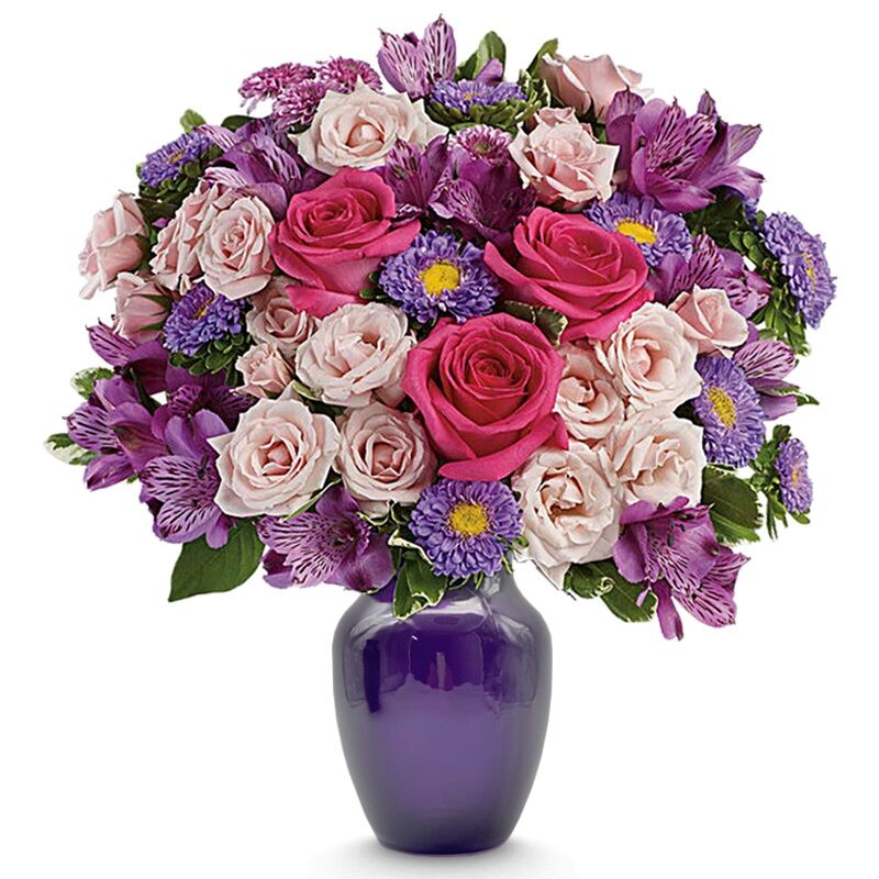 Teleflora's Purple Medley Bouquet with Roses a3648 | Flower Delivery ...