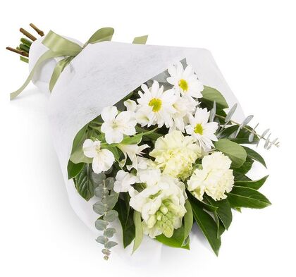 All White Flower Bouquet