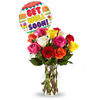 12 Stems With Vase, Balloon