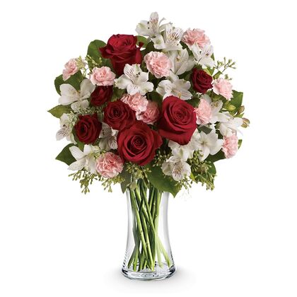 Crazy for You Bouquet with Red Roses