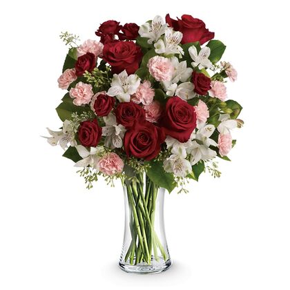 Crazy for You Bouquet with Red Roses