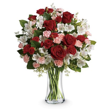 Crazy for You Bouquet with Red Roses