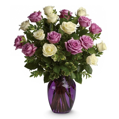 Absolute Charisma of White and Lavender Roses