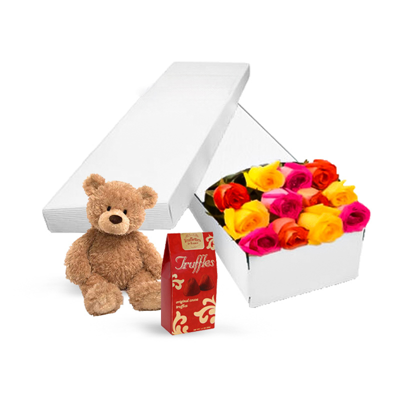 Assorted Dozen Roses Combo a8134 Flower Delivery Flower Shop