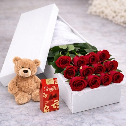 Dozen Red Roses Combo
