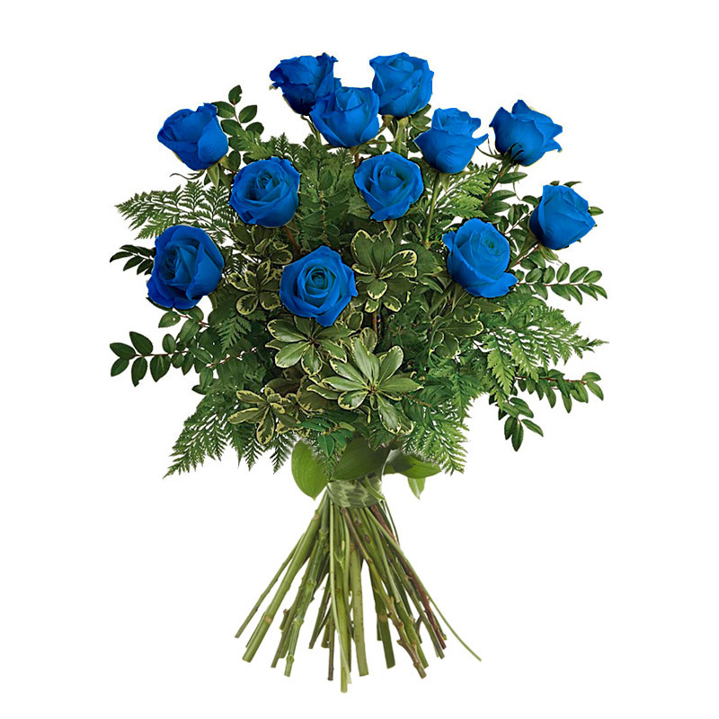 ブルーローズ Deluxe Dozen Blue Roses a9388 | Flower Delivery | Flower Shop