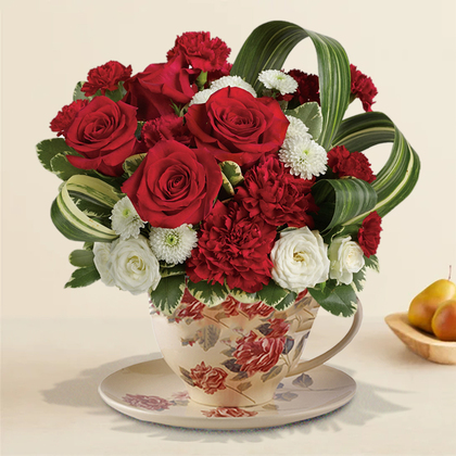 Spouses Day Lovely Flower Teacup
