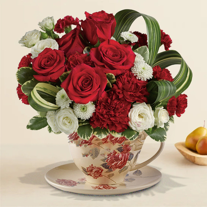 Spouses Day Lovely Flower Teacup