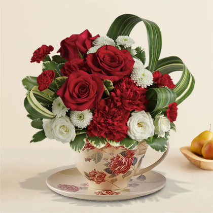 Spouses Day Lovely Flower Teacup
