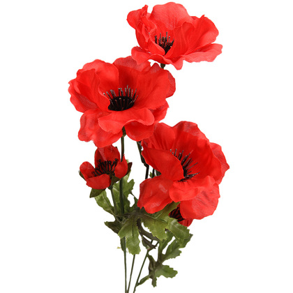 Artificial Poppy Flowers Spray