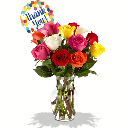 Thank You with Fresh Roses