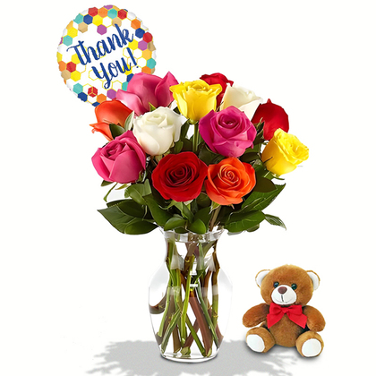 Thank You with Fresh Roses