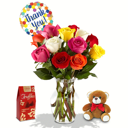 Thank You with Fresh Roses