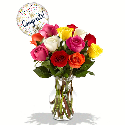 Congratulations with Fresh Roses​