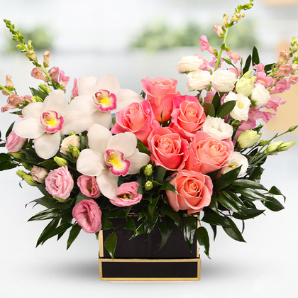 Orchid and Rose Luxury Flower Box
