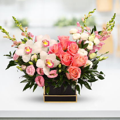 Orchid and Rose Luxury Flower Box