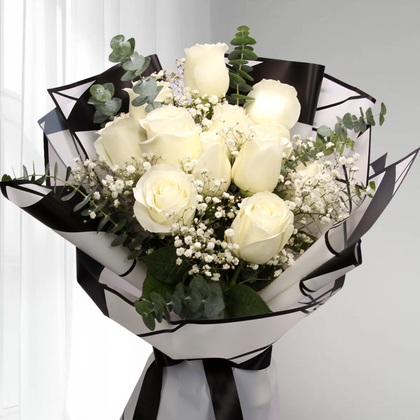 White Rose Elegance Luxury Bouquet