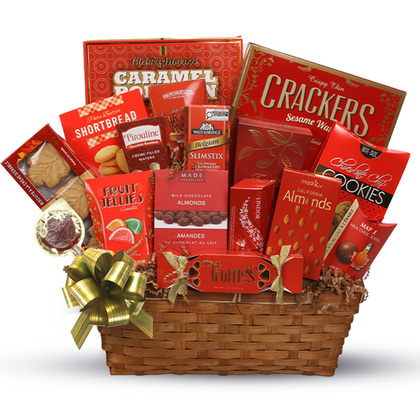 Bank of Chocolate Almond Truffle Gift Basket
