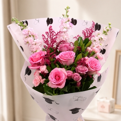 Graduation Glow Roses Bouquet